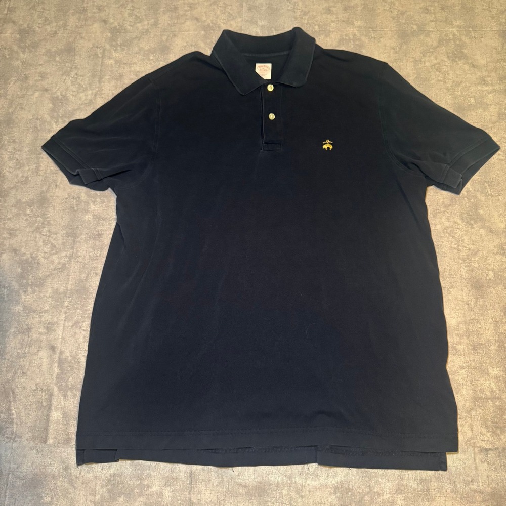 Brooks Brothers Mens XL Performance Polo Navy Blue Supima Cotton Original Fit